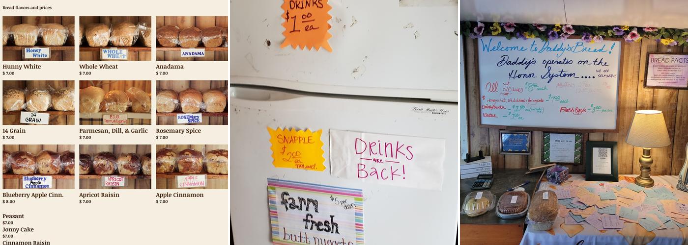 Daddy's Bread Menu
