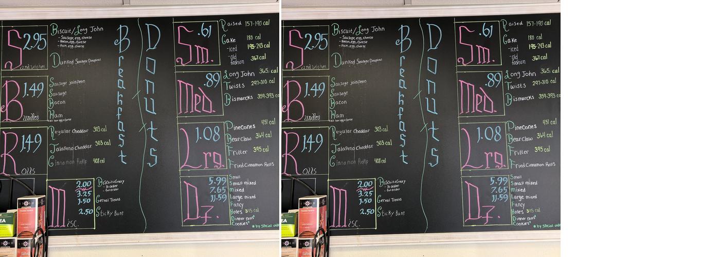 Daylight Donuts Menu