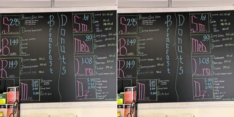 Daylight Donuts Menu