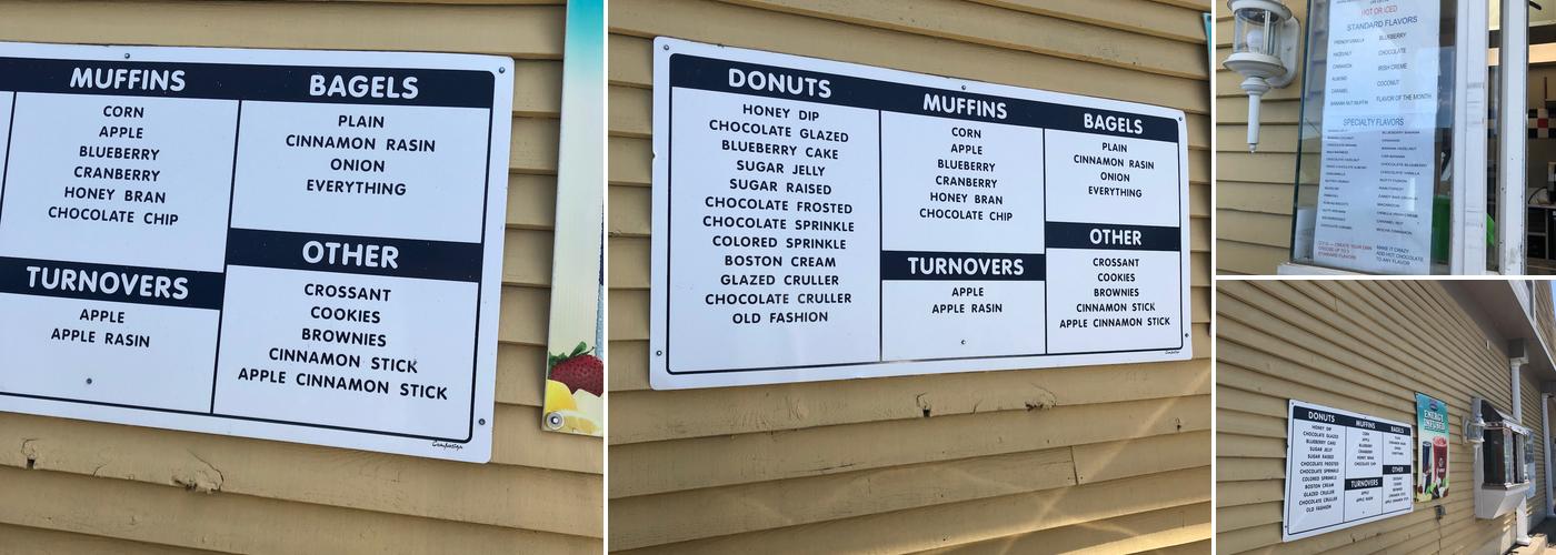 Sip & Dip Donuts Menu