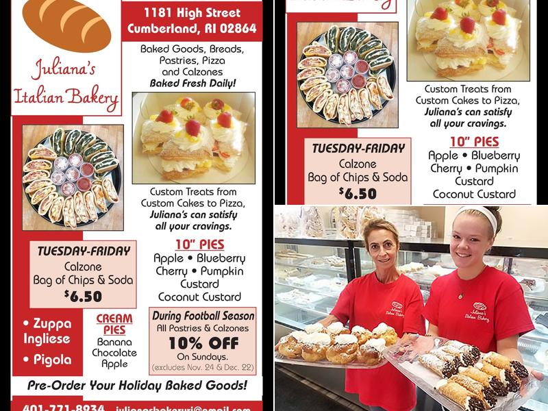 Juliana's Italian Bakery Menu