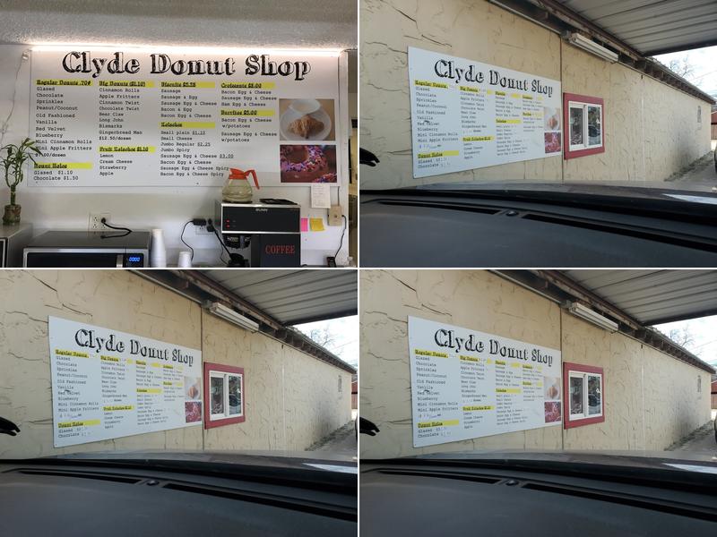 Clyde Donuts Menu