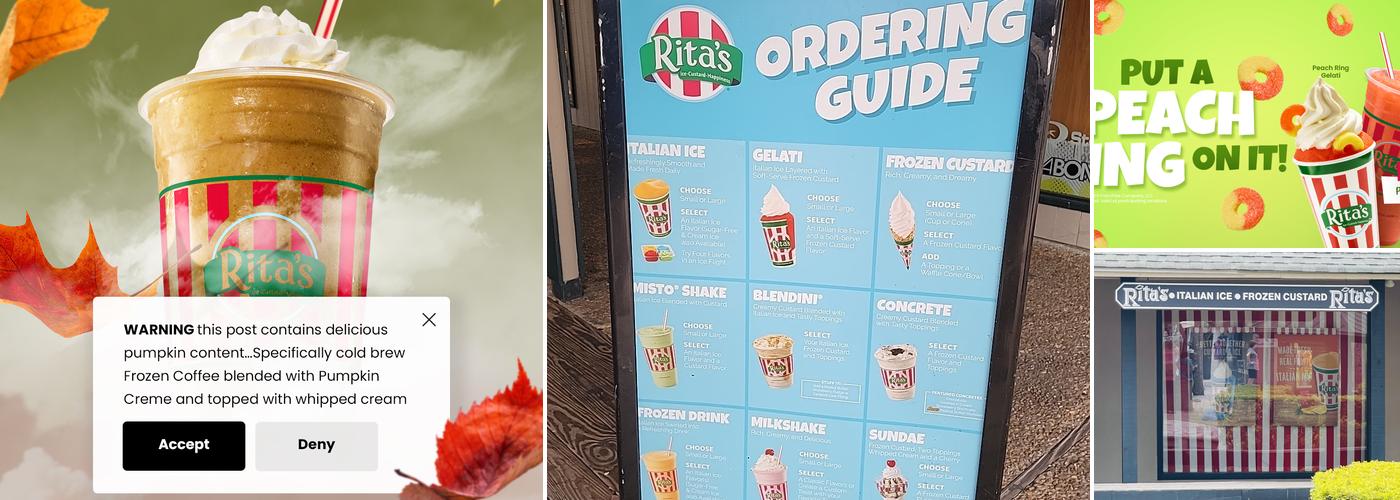 Rita's Italian Ice & Frozen Custard Menu