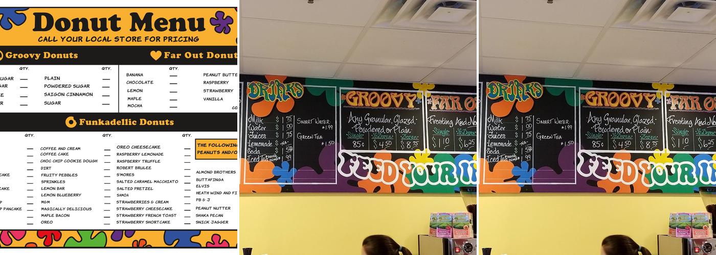 Peace, Love and Little Donuts of Myrtle Beach Menu