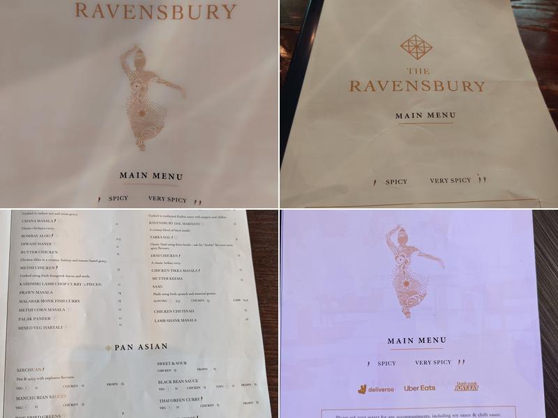 The Ravensbury Menu