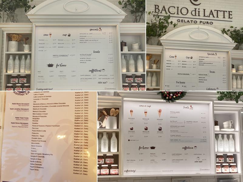 Bacio di Latte | Westfield Century City, LA Menu