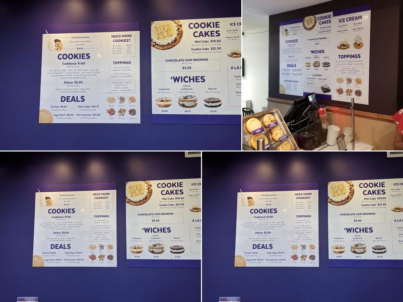 Insomnia Cookies Menu
