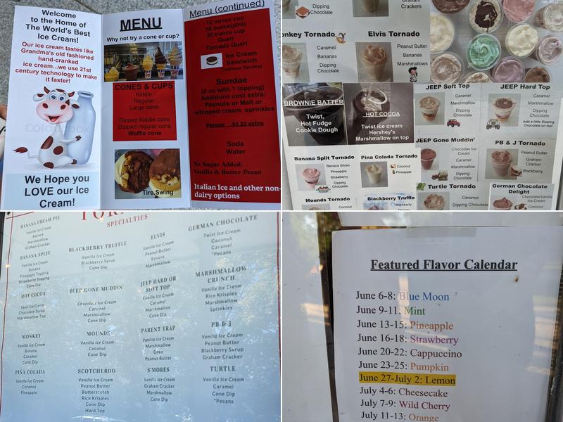 Sidney Dairy Barn Menu