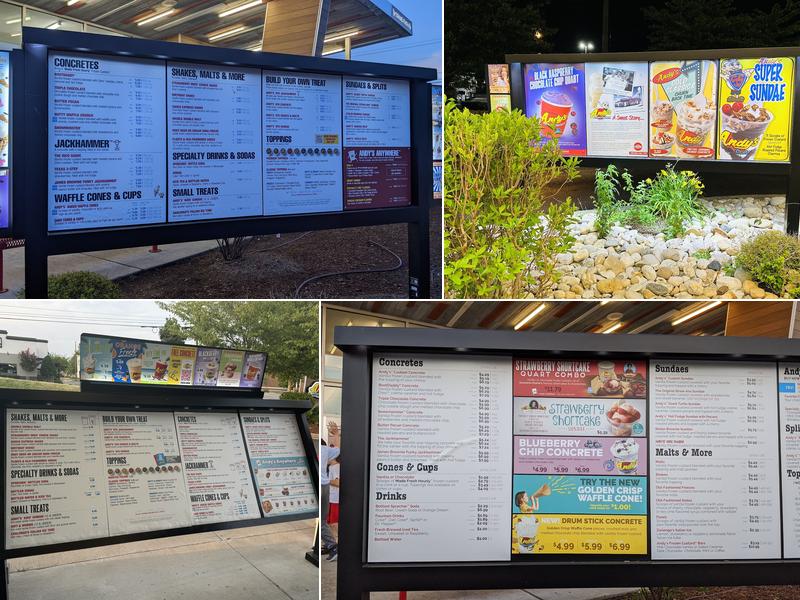 Andy's Frozen Custard Menu