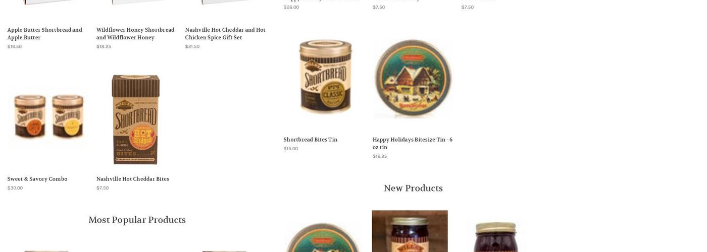 Willa's Shortbread Menu