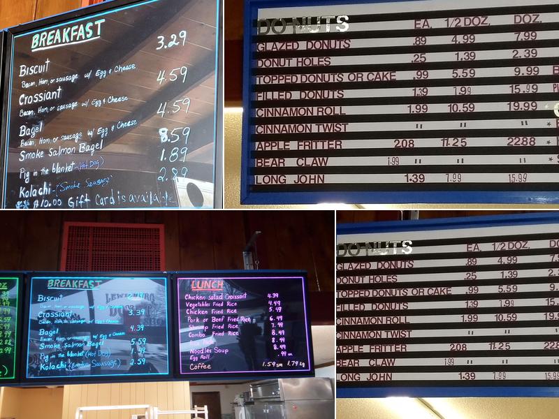 Lewisburg Donut Shop Menu