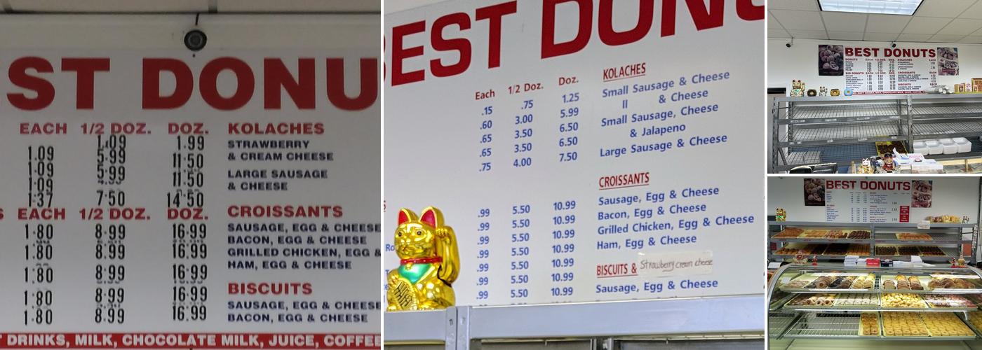 Best Donuts Menu