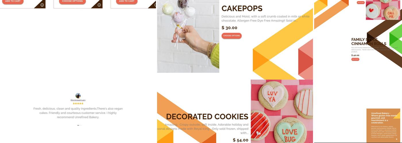 Unrefined Bakery Menu