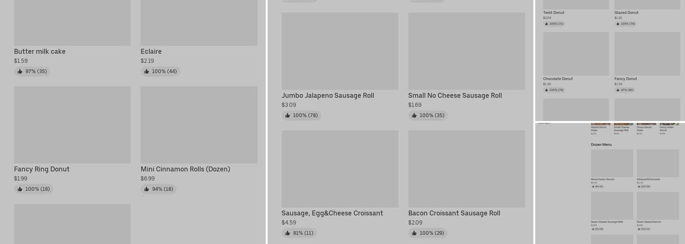 Eagle Donuts Menu