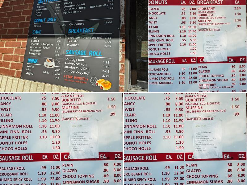 Star Donuts Menu