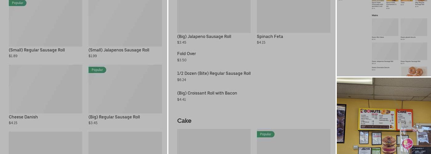 Eagle Donuts Menu