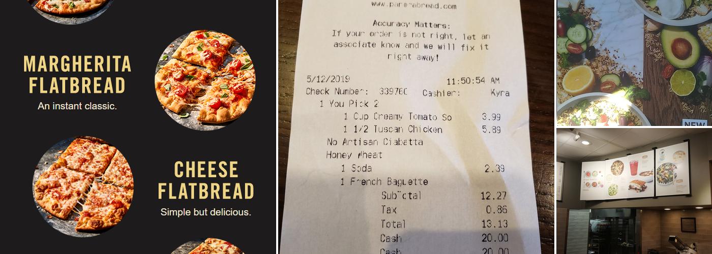 Panera Bread Menu