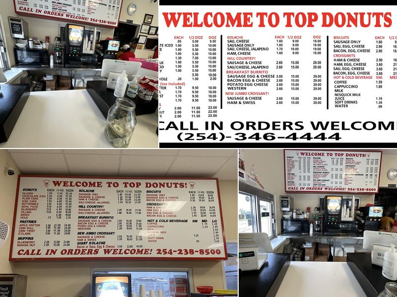 Top Donuts Menu