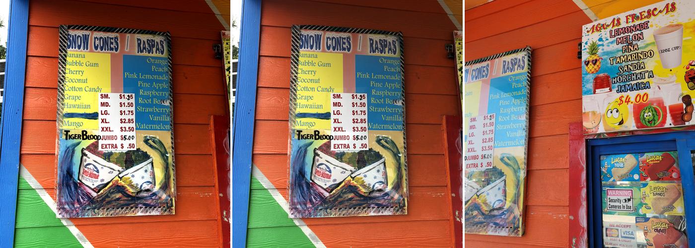 Cocoloco Snow Cones Menu