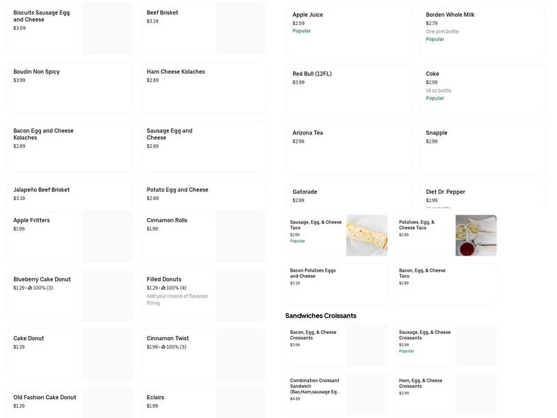 House of Donuts & Kolaches Menu