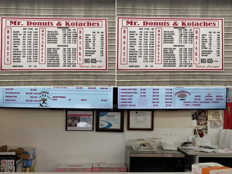 Mr. Donuts & Kolaches Menu