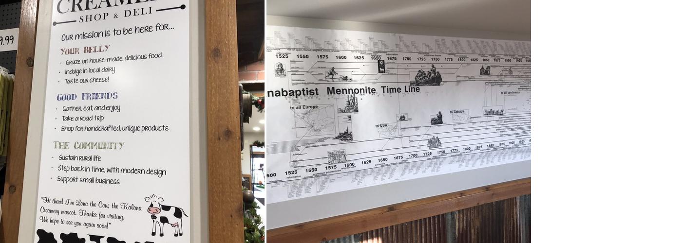 Kalona Creamery Menu