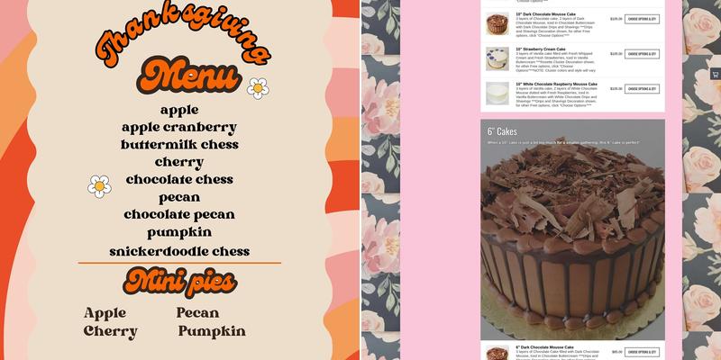 Panini Bakery & Cakes Menu