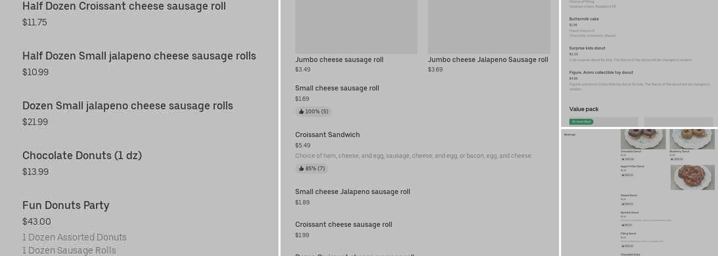 Saginaw Donut Shop Menu