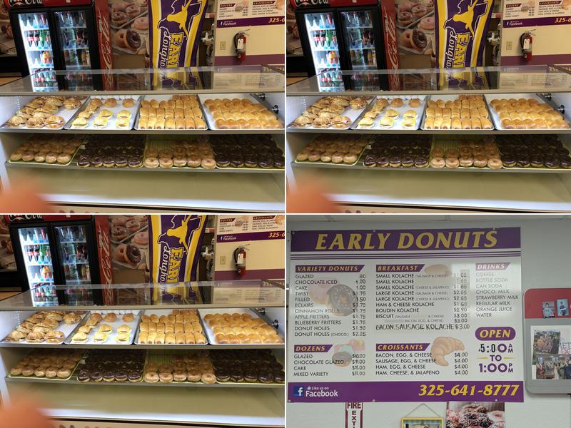 Early Donuts Menu