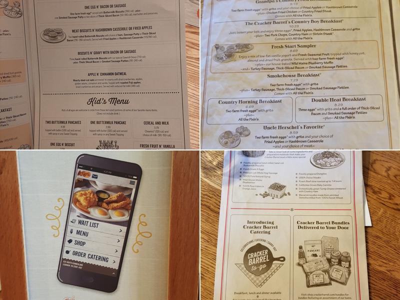 Cracker Barrel Old Country Store Menu