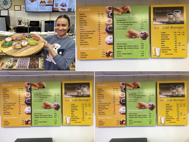 Heavenly Donuts Menu