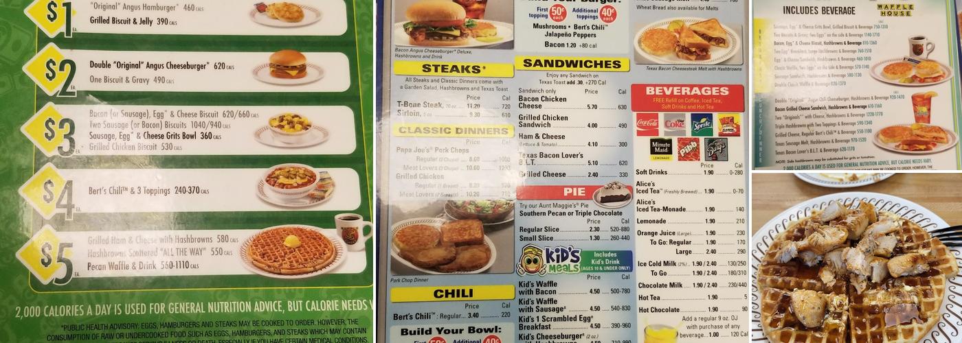 Waffle House Menu