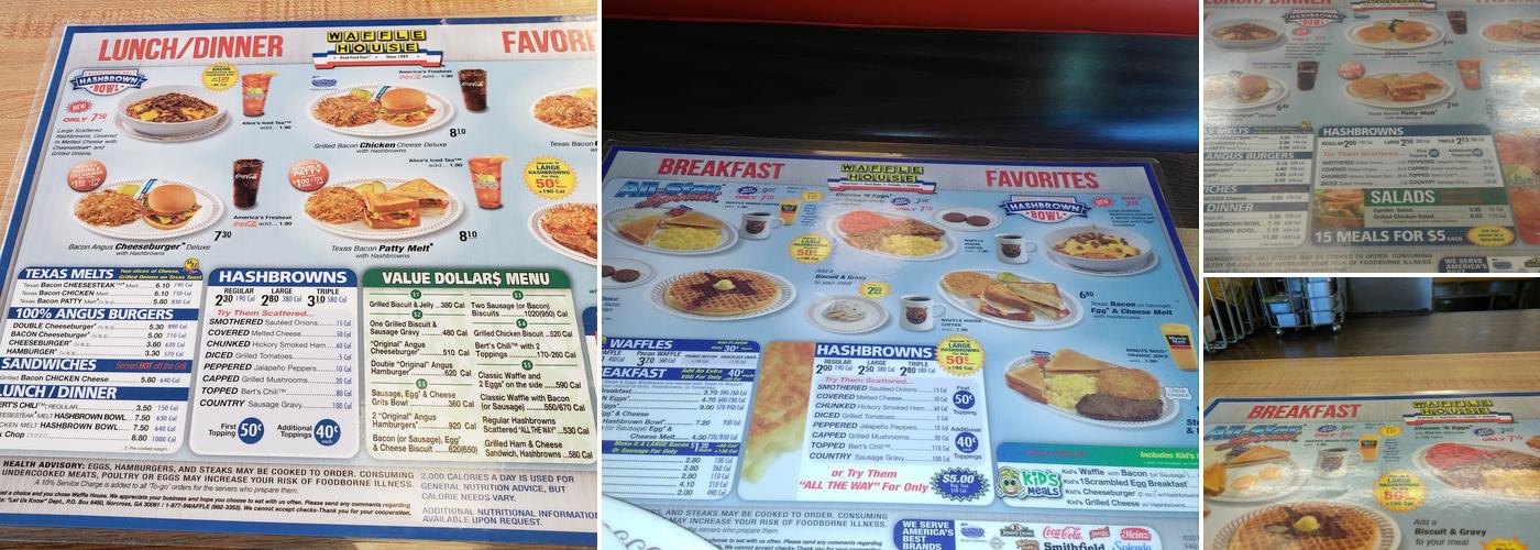 Waffle House Menu