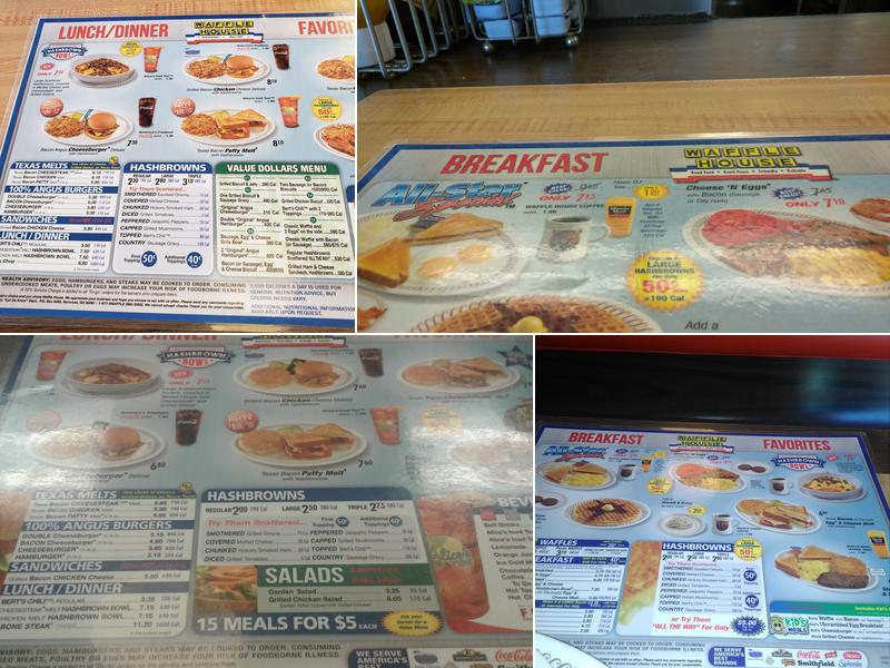 Waffle House Menu