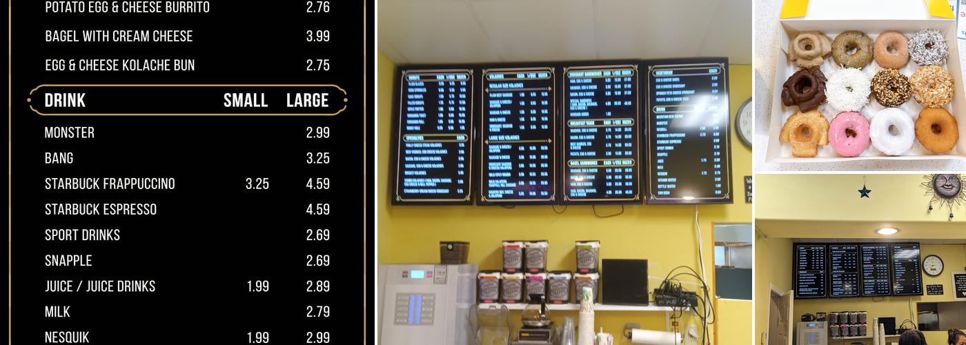 Snowflake Donuts Menu