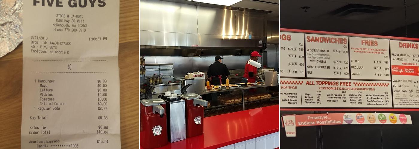 Five Guys Menu