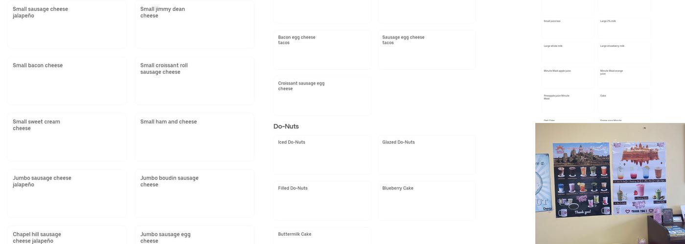 Donuts Delight Menu