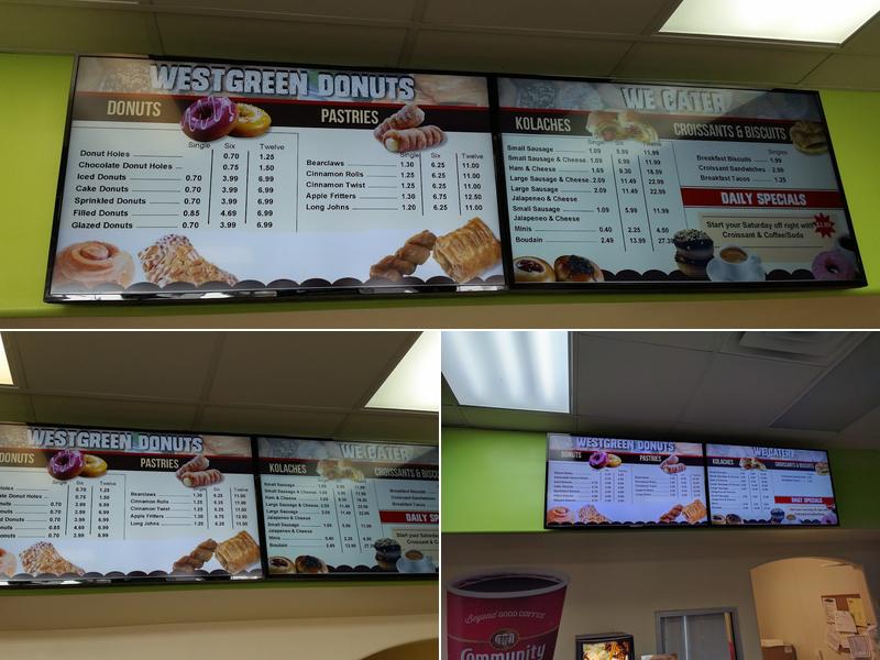 Westgreen Donuts & Kolaches Menu