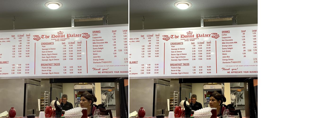 Donut Palace Menu