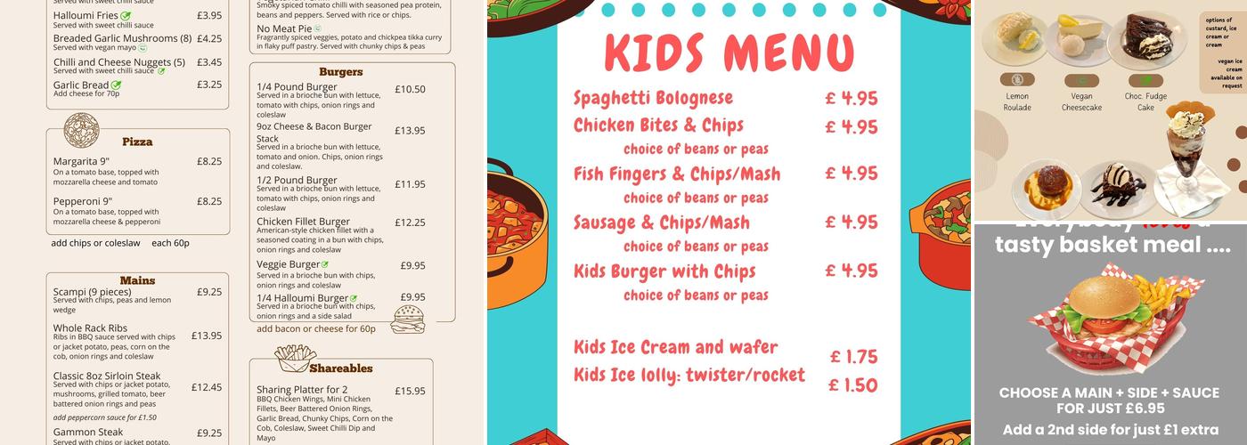 The Ridge & Furrow Menu