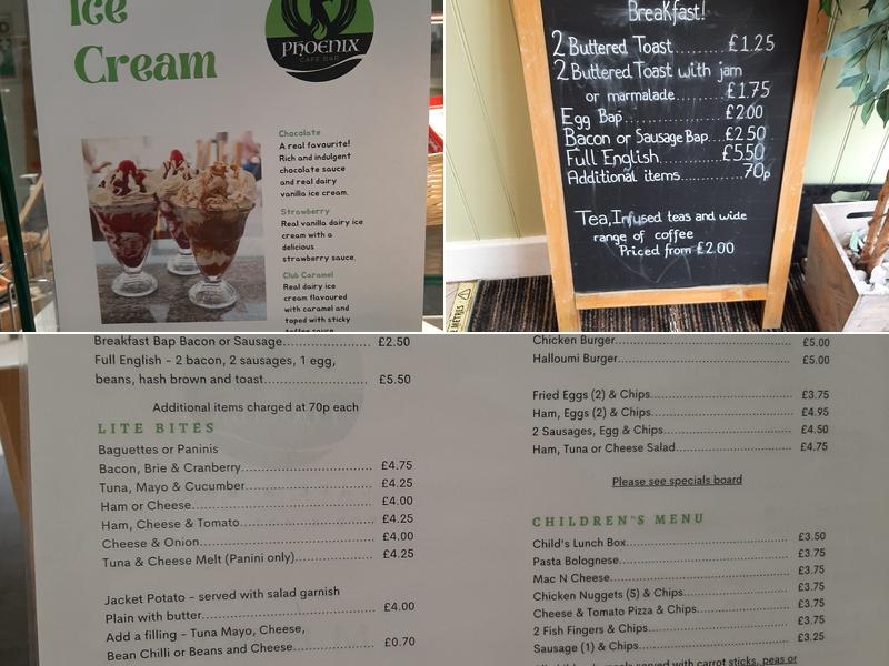 Phoenix Cafe Bar Menu