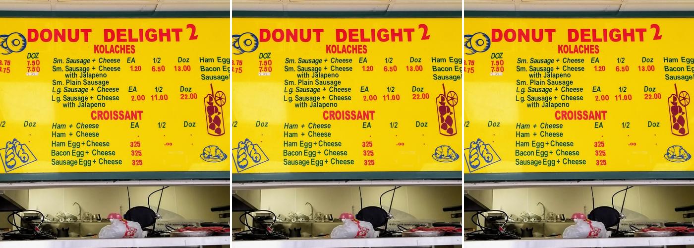 Donut Delight 2 Menu