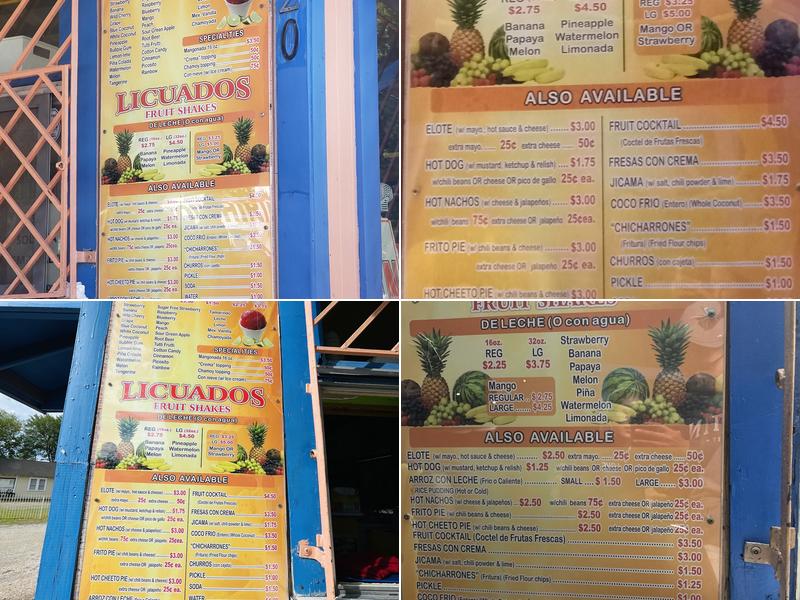 Tampico Refresqueria Menu