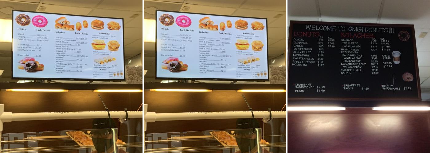 OMG! Donuts & More Menu