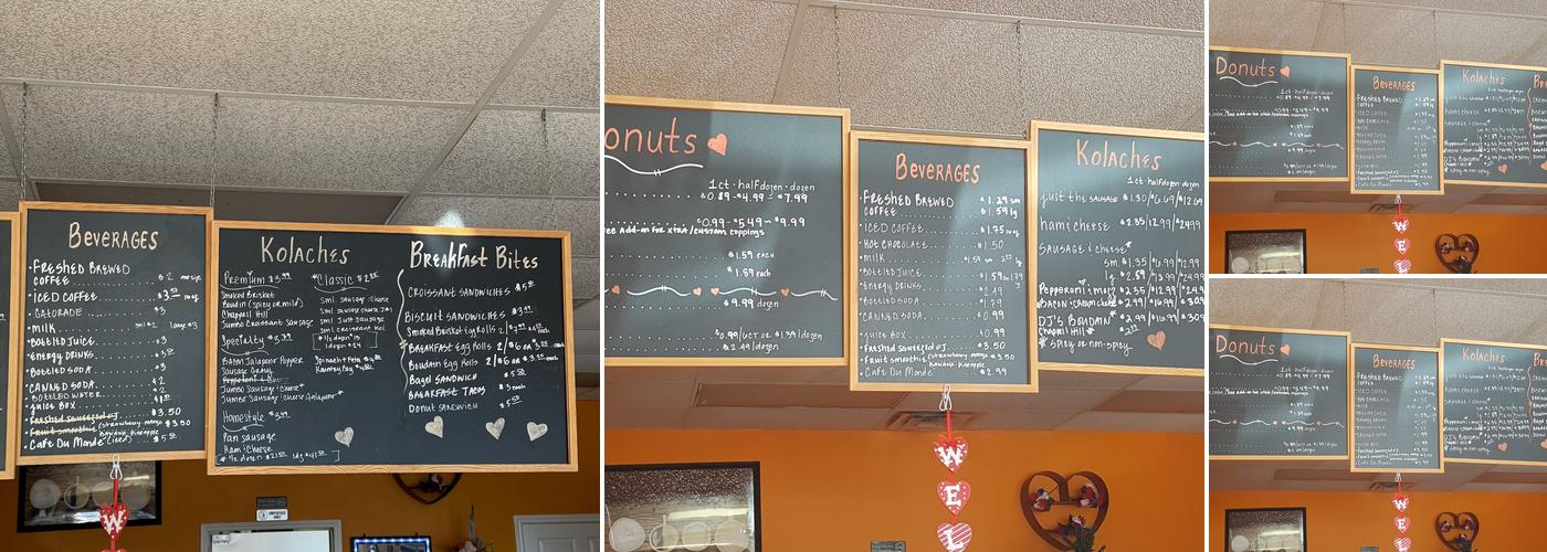 Robin’s Snowflake Donuts & Cafe Menu