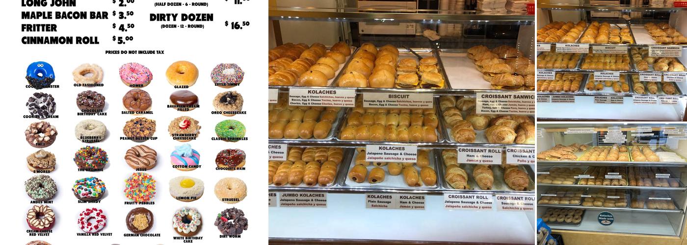 Bakery Donuts Menu