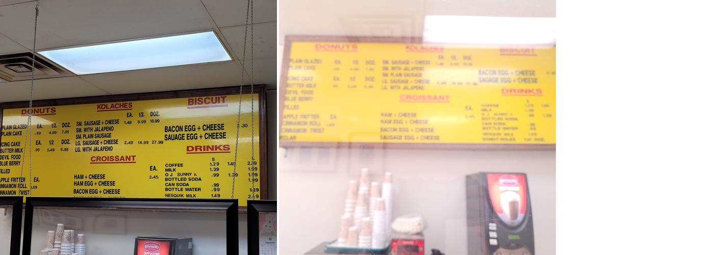 Snowflake Donut Menu