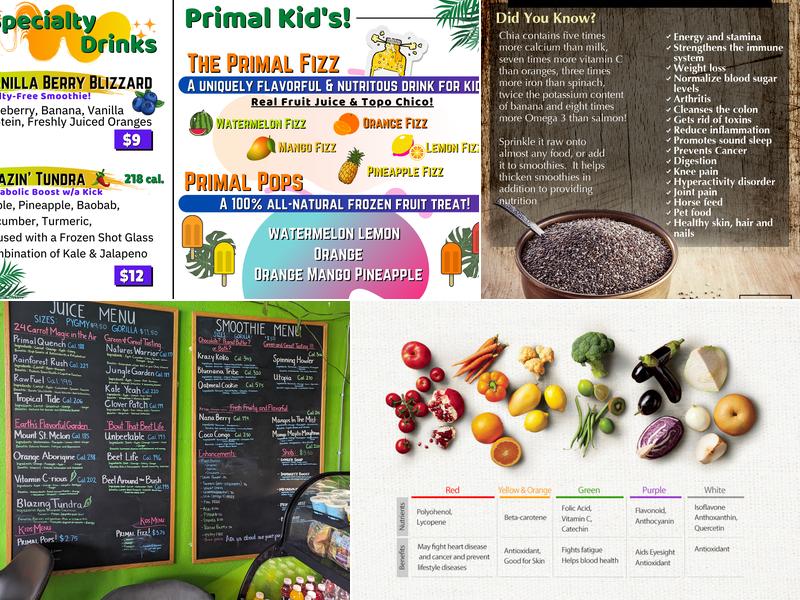 Primal Juice & Smoothies Helotes / Leon Valley Menu