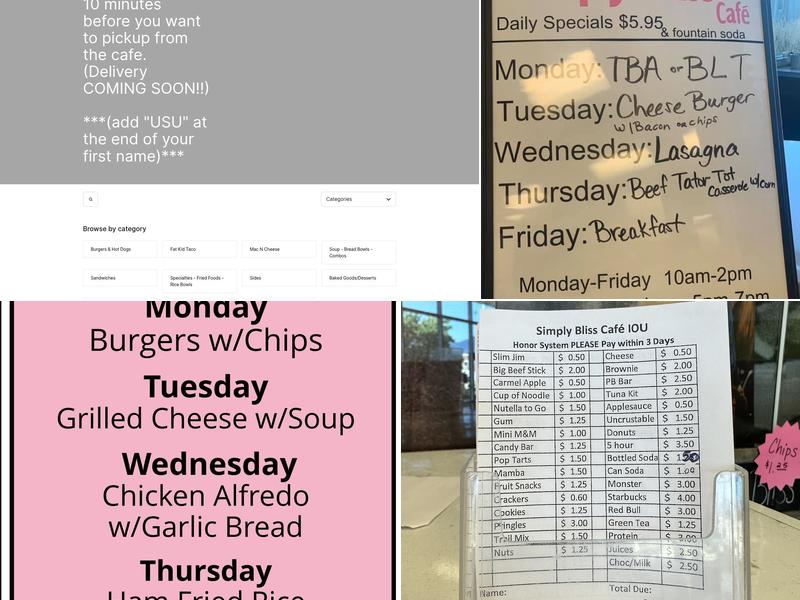 Simply Bliss BBQ (Cafe) Menu