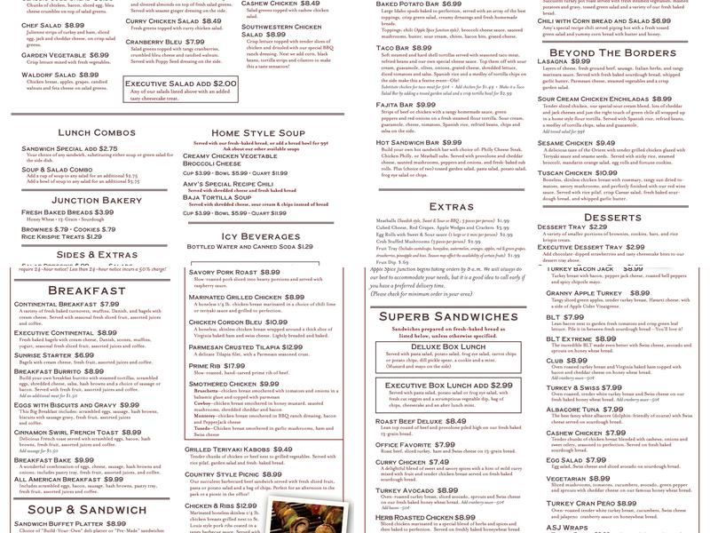 Apple Spice Box Lunch Delivery & Catering Ogden, UT Menu